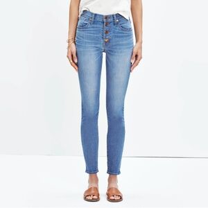 Madewell 9" High-Rise Skinny Crop Jeans: Button-Through Edition, Size 28